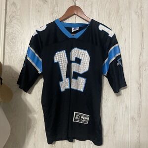 KERRY COLLINS CAROLINA PANTHERS JERSEY SIZE S‎ BLACK STARTER NFL FOOTBALL Youth